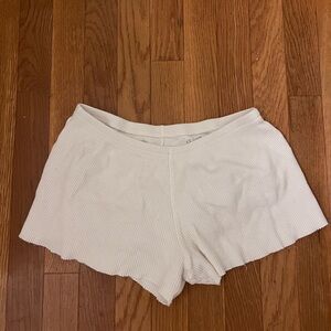 Women's White Sleep Shorts